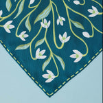 Foulard en soie - 45x45cm - Perce - neige bleu canard et jaune - Lady Pepper - Lady Pepper - 