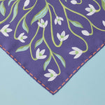 Foulard en soie - 45x45cm - Perce - neige violet et orange - Lady Pepper - Lady Pepper - 